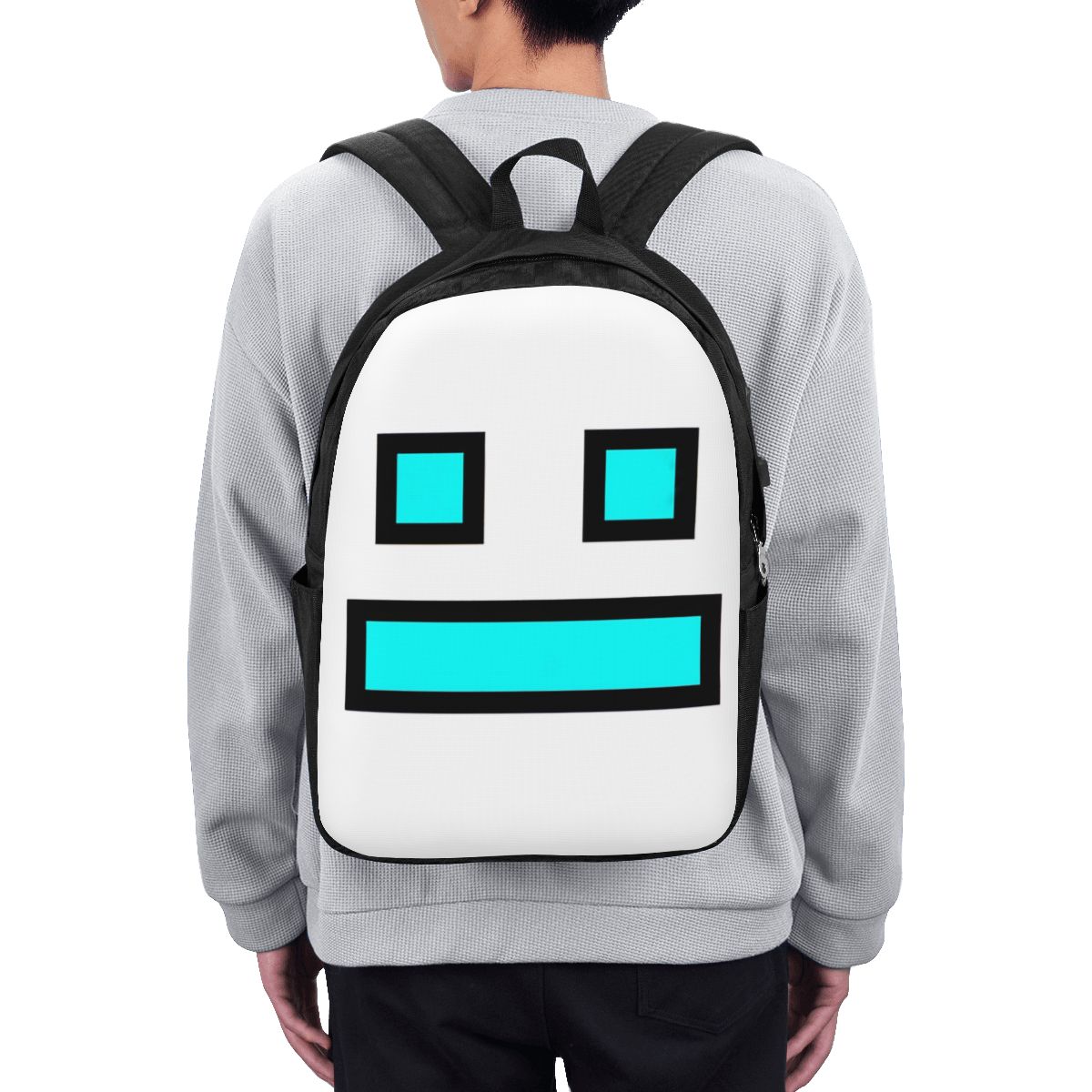 Womens Backpack - Tas Ransel Video Game Geometry Dash