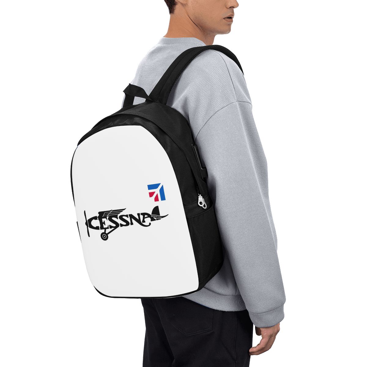 Womens Backpack - Tas Ransel Logo Cessna Tas Notebook