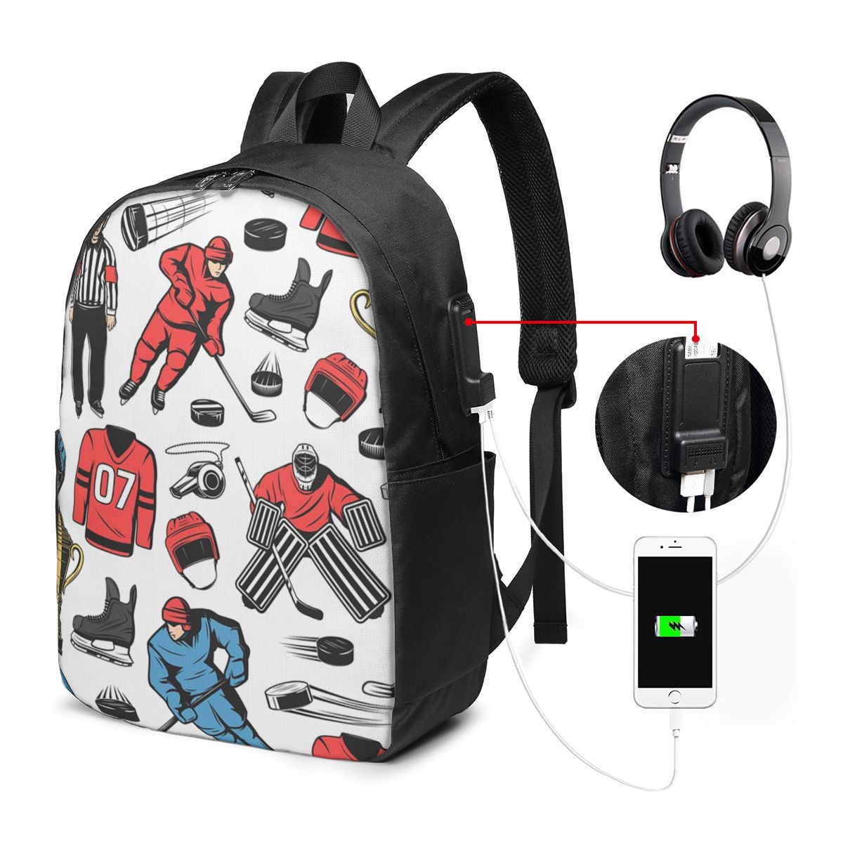 Womens Backpack - Tas Ransel Pemain Hoki Es di