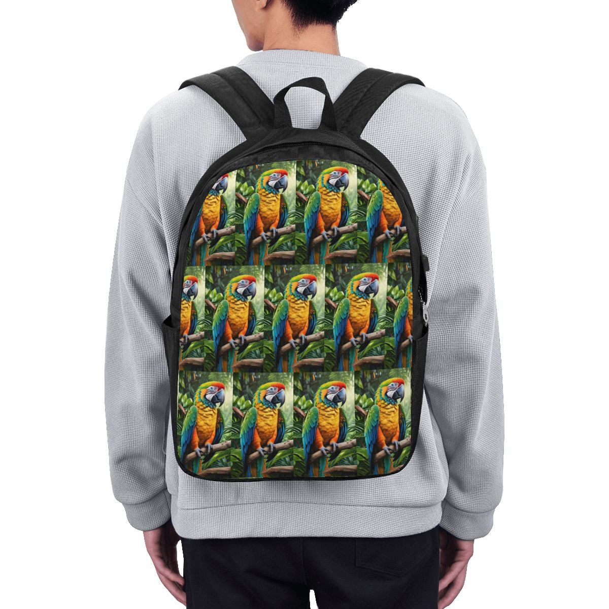 Womens Backpack - Tas Ransel Burung Beo Macaw Lucu