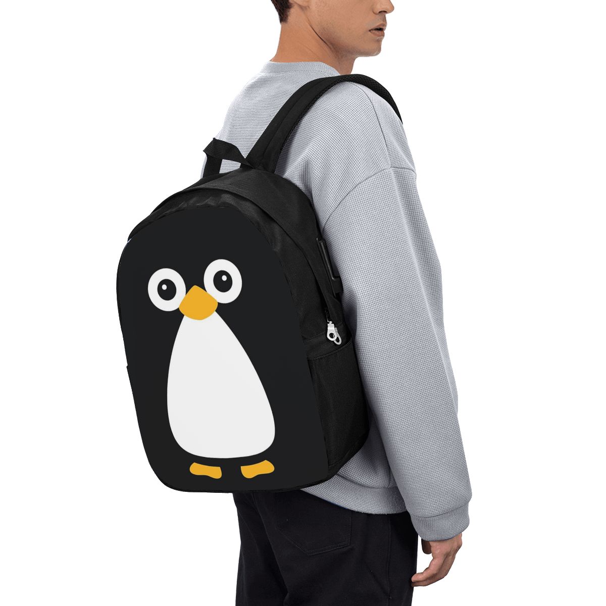Womens Backpack - Tas Ransel Penguin Vektor Lucu Tas
