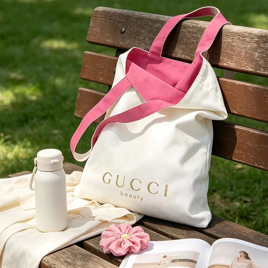 Women Bags Medium Size - Tas GUCCI Wanita, Tas Tote Kanvas,