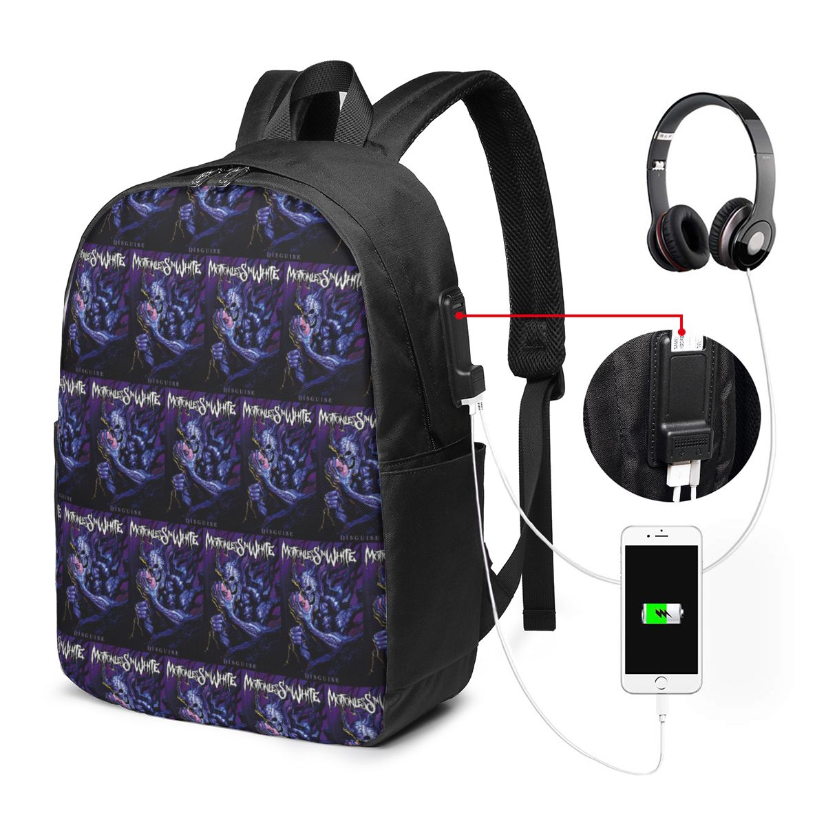Tas Ransel Putih Motionless In - Womens Backpack ulasan dan harga