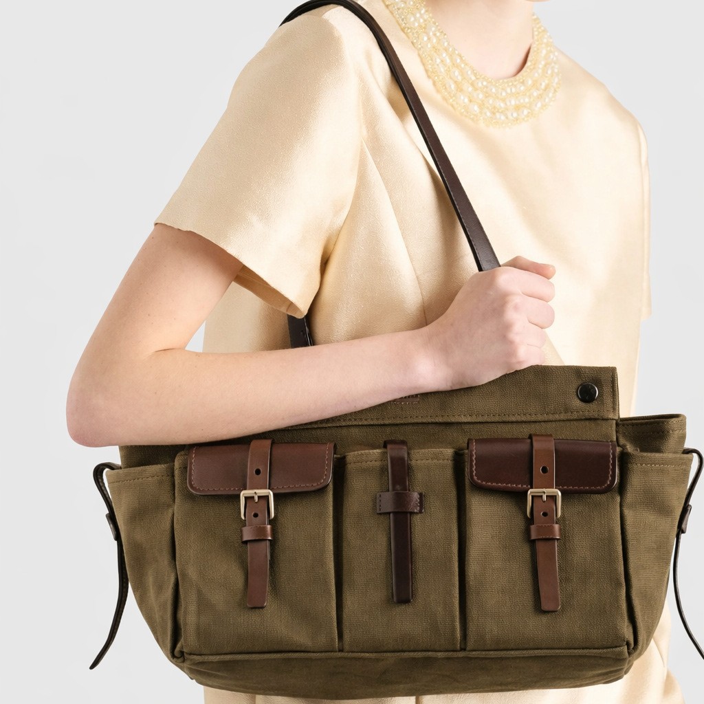 Tas Tangan Kanvas untuk Wanita - Women Bags Green ulasan dan harga