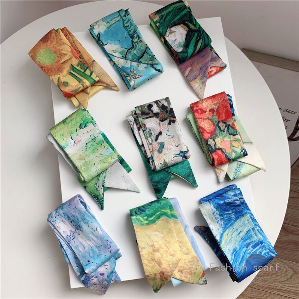 Syal Sutra Lukisan Minyak Seri - Women Bags Wholesale ulasan dan harga