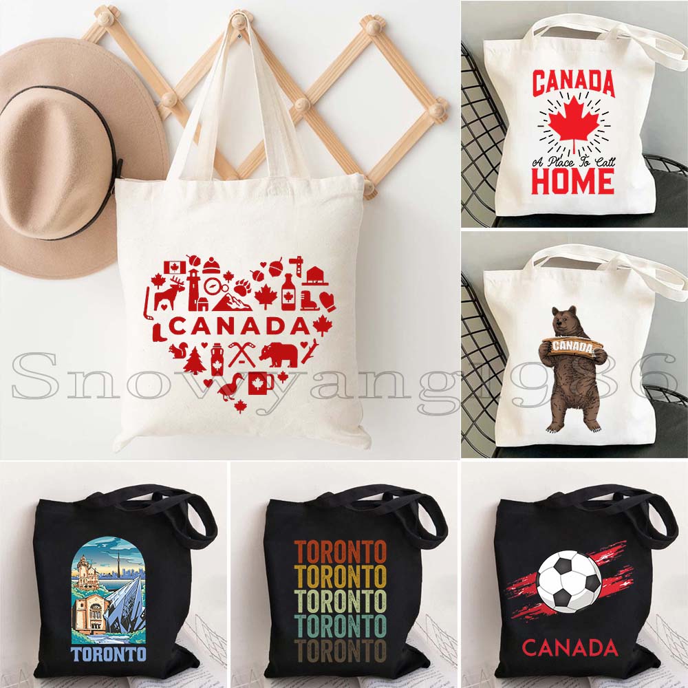 Tas Tote Kanvas Peta dan Bende - Women Bags Canada ulasan dan harga