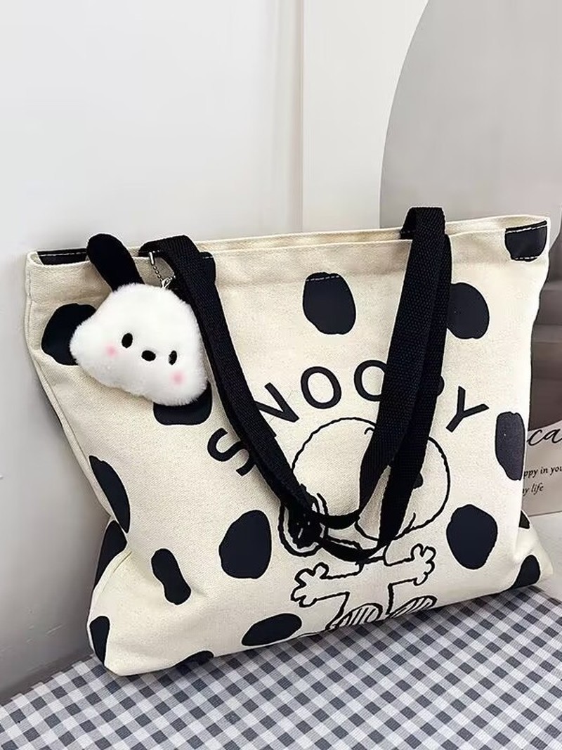 Tas Bahu Kanvas Kartun Snoopy  - Women Bags Medium Size ulasan dan harga