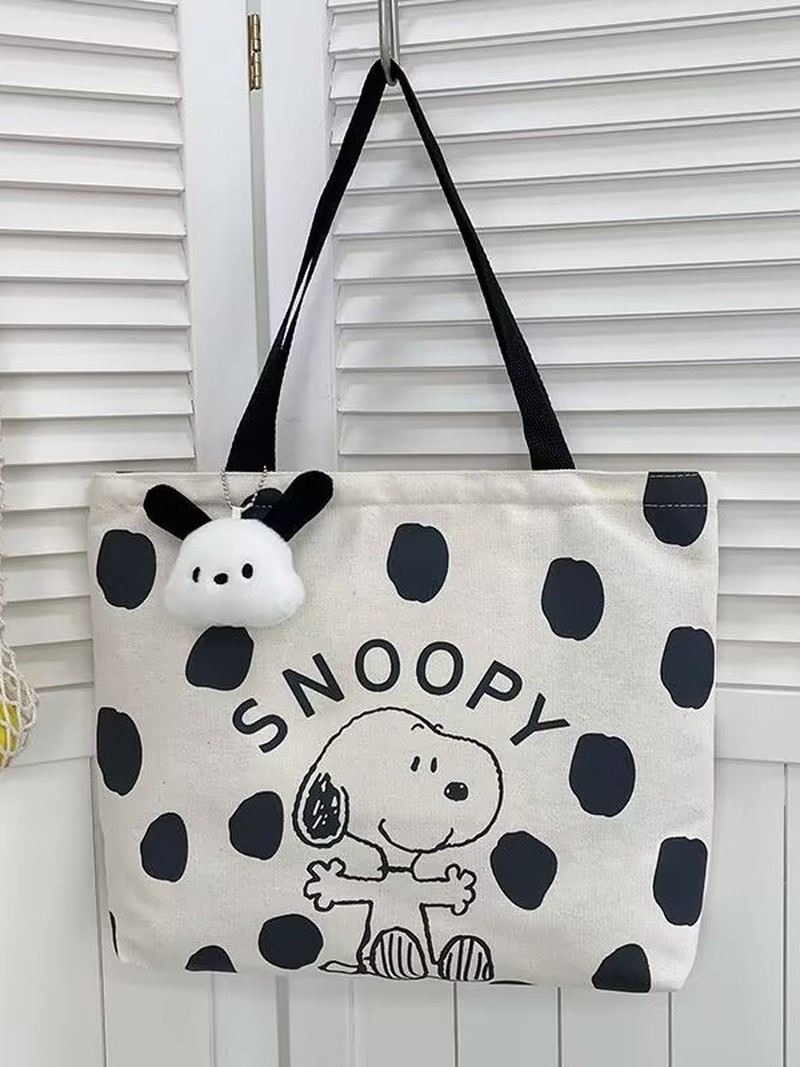 Tas Bahu Kanvas Kartun Snoopy  - Women Bags Medium Size ulasan dan harga