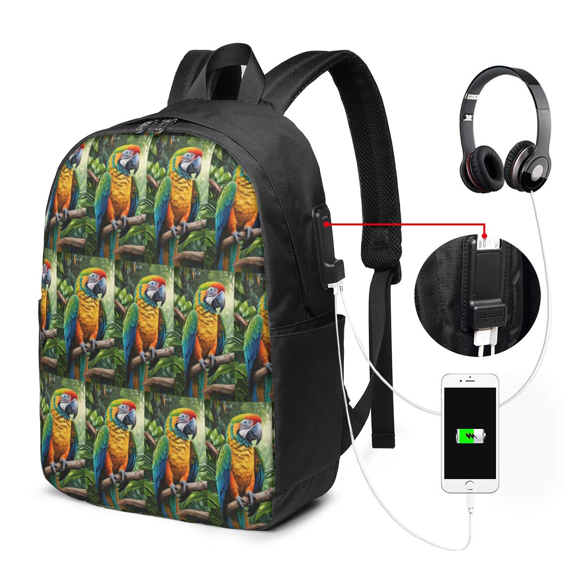 Tas Ransel Burung Beo Macaw Lu - Womens Backpack ulasan dan harga